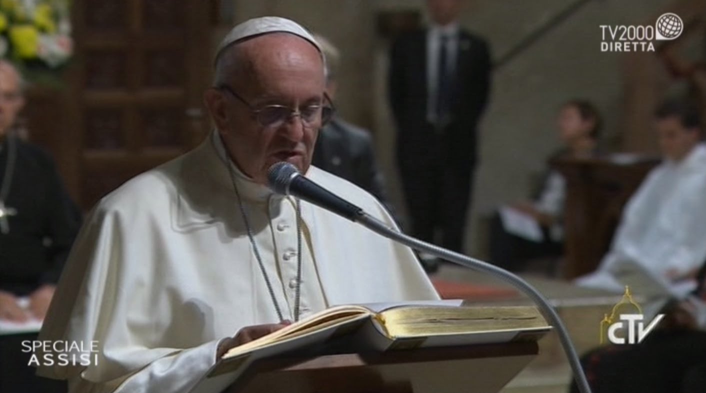 Assisi, Giornata Mondiale di preghiera per la pace. Meditazione di Papa Francesco